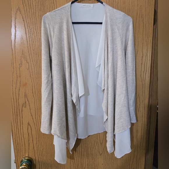 Tan & White  Cardigan - Picture 1 of 3